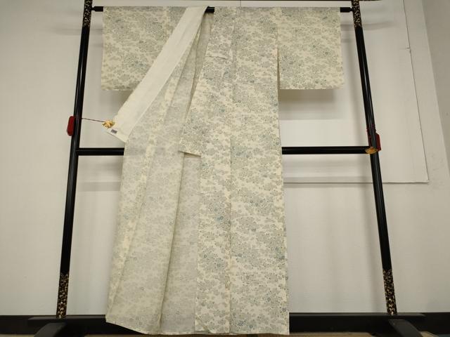 平和屋着物＊夏物 小紋 絽 草花文 高島屋扱い 正絹 逸品 AABA6830st