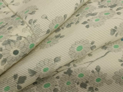平和屋着物＊夏物 小紋 絽 草花文 高島屋扱い 正絹 逸品 AABA6830st