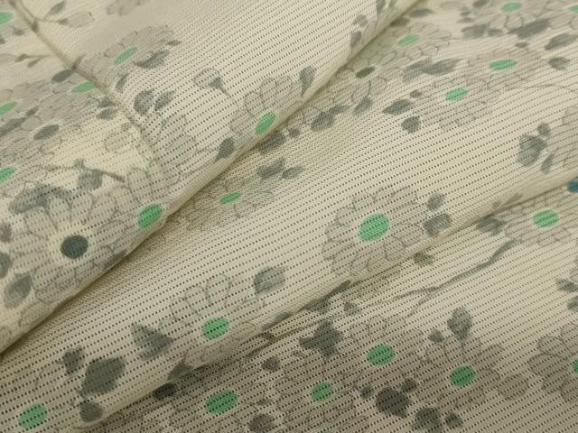 平和屋着物＊夏物 小紋 絽 草花文 高島屋扱い 正絹 逸品 AABA6830st
