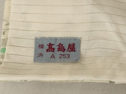 平和屋着物＊夏物 小紋 絽 草花文 高島屋扱い 正絹 逸品 AABA6830st
