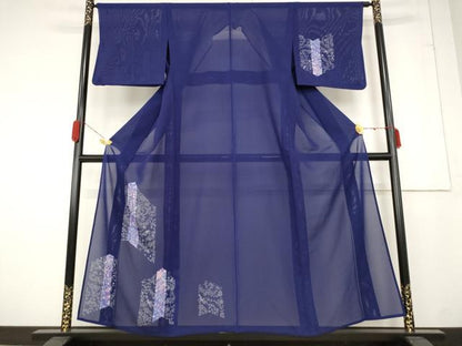 平和屋着物＊夏物 訪問着 絽 草花文 正絹 逸品 AABA6834st