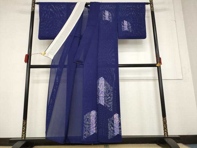 平和屋着物＊夏物 訪問着 絽 草花文 正絹 逸品 AABA6834st