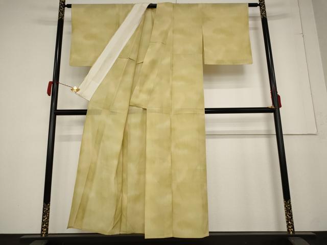 平和屋着物＊夏物 小紋 霞文 暈し染め 正絹 逸品 AABA6835st