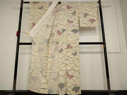 平和屋着物＊夏物 小紋 絽 舞蝶文 正絹 逸品 AABA6836st