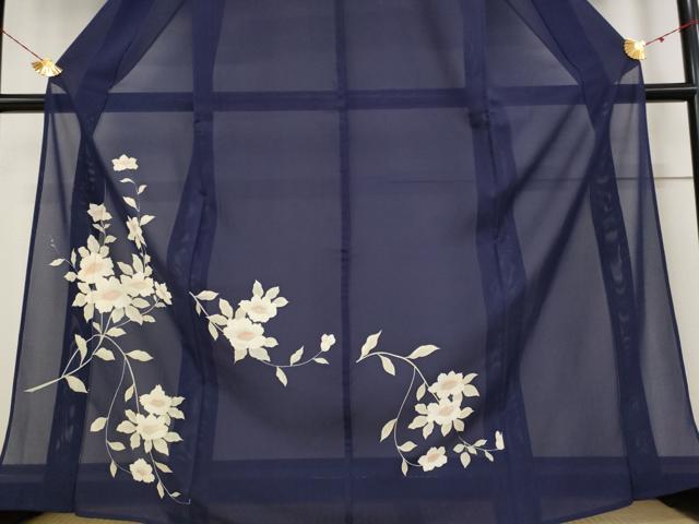 平和屋着物＊夏物 訪問着 絽 枝花文 正絹 逸品 AABA6839st