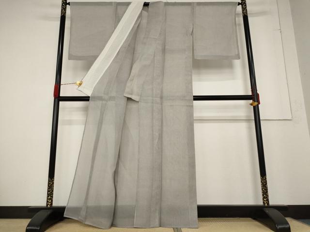 平和屋着物＊夏物 小紋 紗 縞 正絹 逸品 AABA6841st
