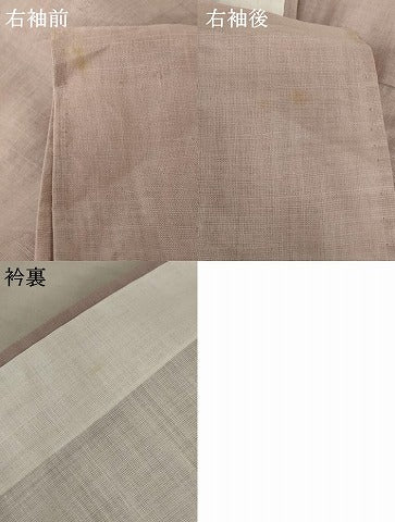 平和屋着物＊夏物 訪問着 紬地 流水草花文 金彩 麻 逸品 AABA6842st