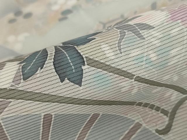 平和屋着物＊夏物 訪問着 絽 扇面花文 暈し染め 正絹 逸品 AABA6846st