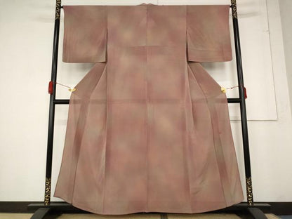 平和屋着物＊夏物 小紋 絽 作家物 霞文 暈し染め 正絹 逸品 AABA6847st