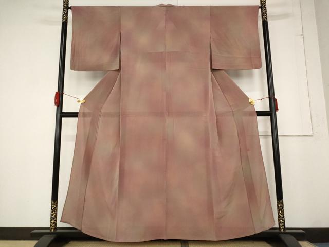 平和屋着物＊夏物 小紋 絽 作家物 霞文 暈し染め 正絹 逸品 AABA6847st