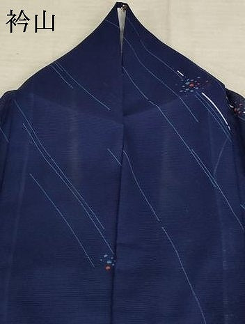 平和屋着物＊夏物 小紋 絽 幾何学文様 洗える着物 AABA6849st