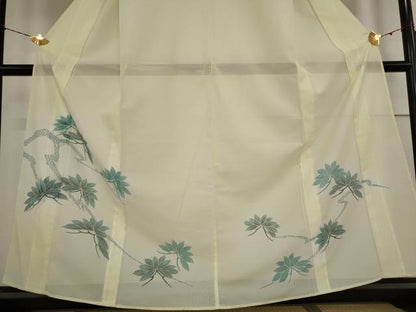 平和屋着物＊夏物 訪問着 絽 枝葉文 洗える着物 AABA6850st