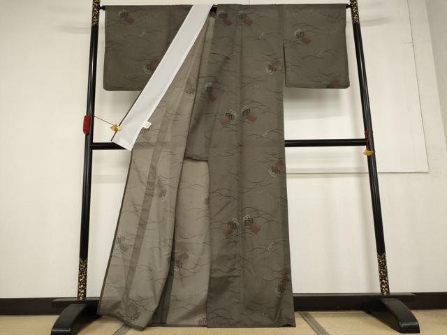 平和屋着物＊夏物 小紋 紗 源氏香 洗える着物 AABA6851st