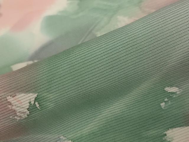 平和屋着物＊夏物 小紋 絽 霞文 暈し染め 正絹 逸品 AABA6858st