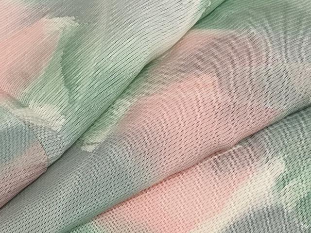 平和屋着物＊夏物 小紋 絽 霞文 暈し染め 正絹 逸品 AABA6858st