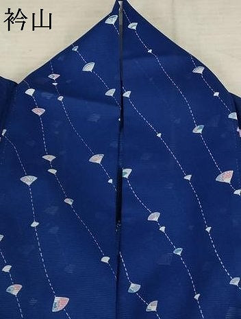平和屋着物＊夏物 小紋 絽 舞扇文 洗える着物 AABA6863st