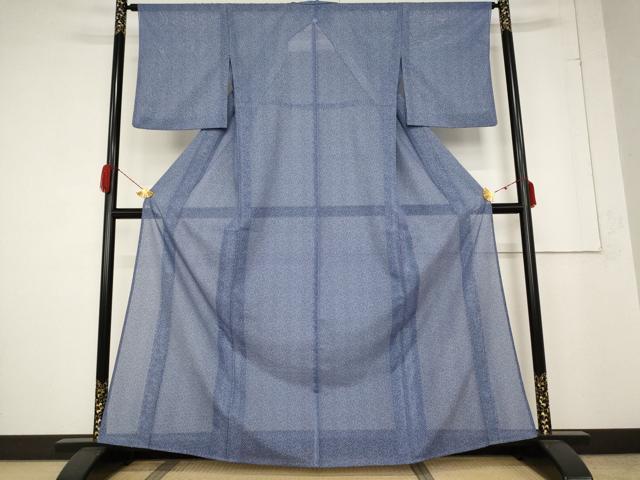 平和屋着物＊夏物　江戸小紋　絽　霰文　洗える着物　AABA6868st
