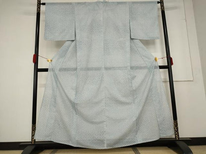 平和屋着物＊夏物 小紋 絽 網目花文 洗える着物 AABA6873st
