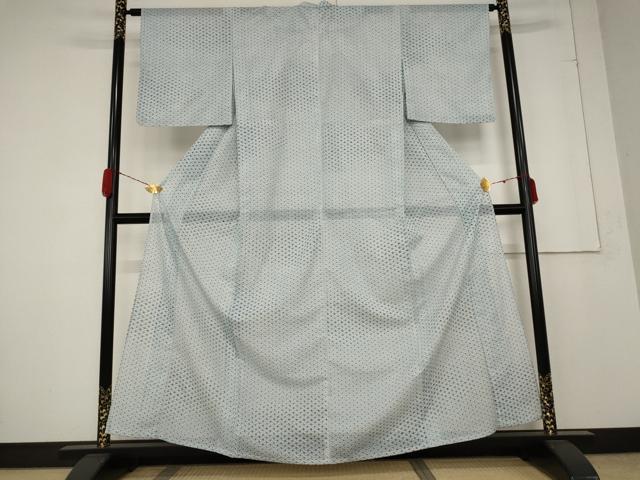 平和屋着物＊夏物 小紋 絽 網目花文 洗える着物 AABA6873st