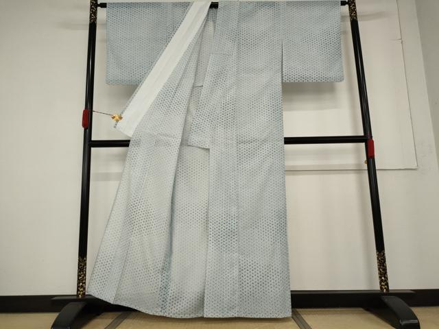 平和屋着物＊夏物 小紋 絽 網目花文 洗える着物 AABA6873st
