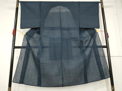 平和屋着物＊夏物 男性 紗紬 霞文 正絹 逸品 AABA6878st
