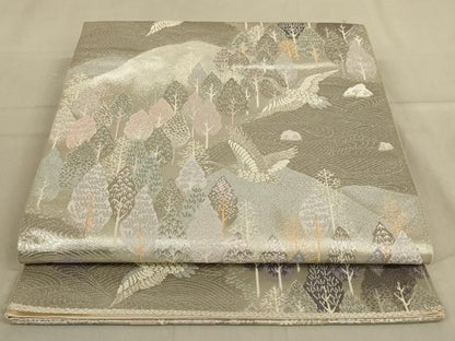 平和屋着物◎六通柄袋帯　唐織　北山　二重箔錦　正絹　逸品　AABA7184ou