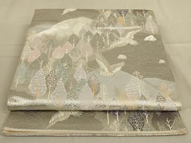 平和屋着物◎六通柄袋帯　唐織　北山　二重箔錦　正絹　逸品　AABA7184ou