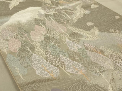 平和屋着物◎六通柄袋帯　唐織　北山　二重箔錦　正絹　逸品　AABA7184ou