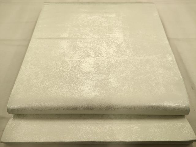 平和屋着物◎六通柄袋帯 霞文 銀糸 正絹 逸品 AABA7243dt