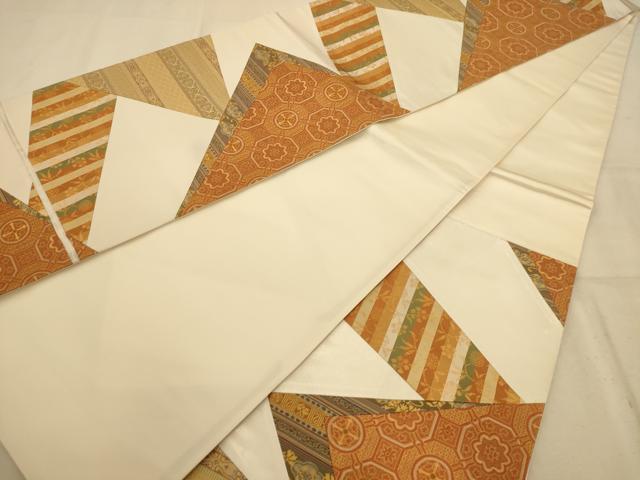 平和屋着物◎六通柄袋帯 切嵌吉祥文 金糸 正絹 逸品 AABA7342dt