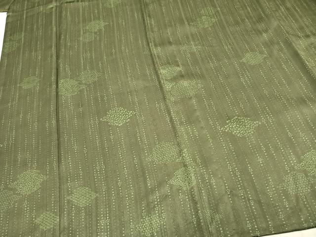 平和屋着物▽上質な小紋 単衣 草花文 正絹 逸品 未使用 AABA7403fy