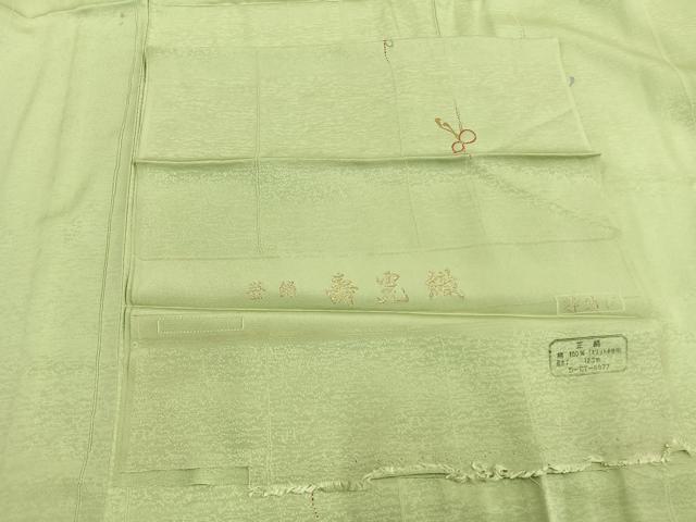 平和屋着物▽上質な小紋　単衣　総刺繍　寿光織　瓢箪　反端付き　正絹　逸品　AABA7404fy