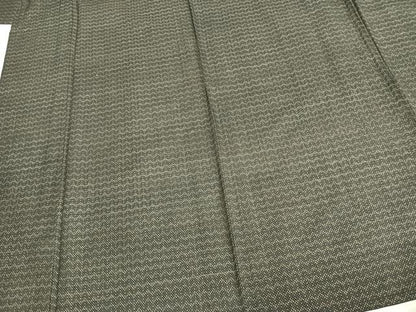 平和屋着物▽本場大島紬 単衣 幾何学文様 正絹 逸品 AABA7407fy