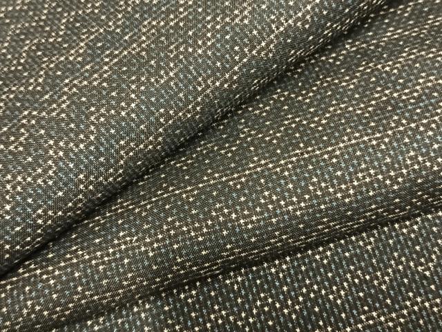 平和屋着物▽本場大島紬 単衣 幾何学文様 正絹 逸品 AABA7407fy