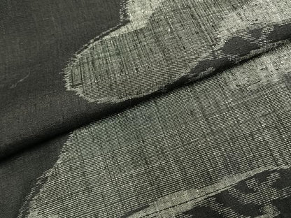 平和屋着物▽上質な紬 単衣 松文 正絹 逸品 AABA7408fy
