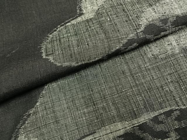 平和屋着物▽上質な紬 単衣 松文 正絹 逸品 AABA7408fy