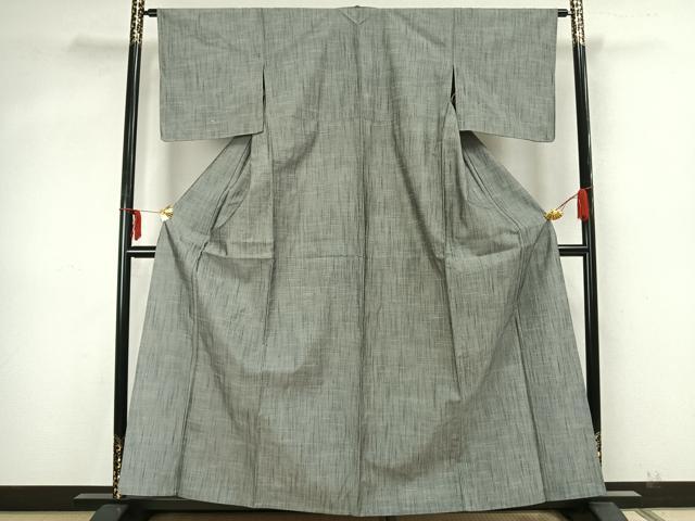 平和屋着物▽上質な紬 単衣 霞文 正絹 逸品 未使用 AABA7409fy