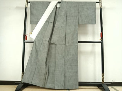 平和屋着物▽上質な紬 単衣 霞文 正絹 逸品 未使用 AABA7409fy
