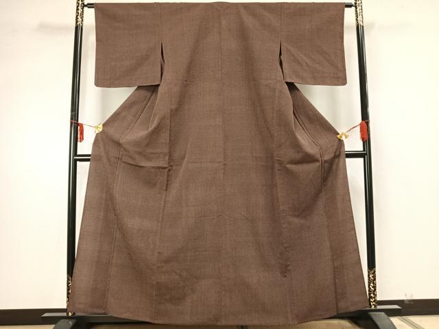 平和屋着物▽本塩沢 単衣 蚊絣 正絹 逸品 未使用 AABA7412fy