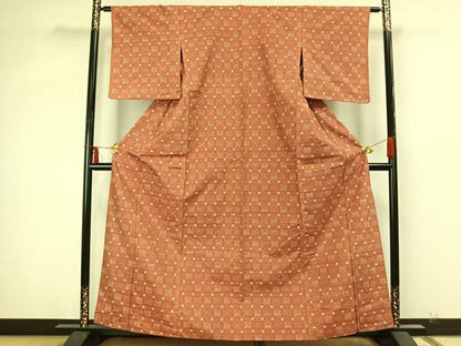 平和屋着物▽本場琉球絣 単衣 正絹 逸品 AABA7414fy