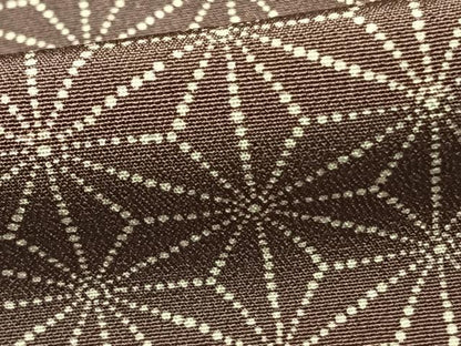 平和屋着物▽上質な小紋 単衣 麻の葉文様 正絹 逸品 未使用 AABA7415fy