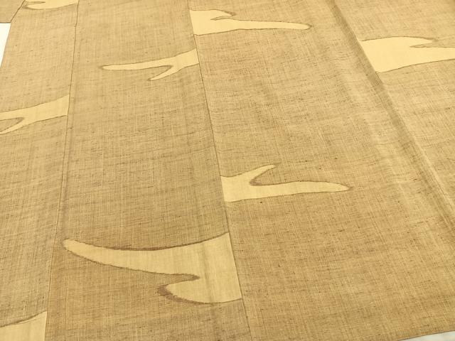 平和屋着物▽上質な紬 単衣 霞文 正絹 逸品 AABA7423fy