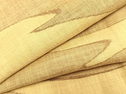 平和屋着物▽上質な紬 単衣 霞文 正絹 逸品 AABA7423fy