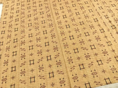 平和屋着物▽上質な紬　単衣　琉球絣　正絹　逸品　AABA7425fy