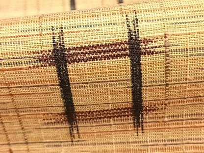 平和屋着物▽上質な紬　単衣　琉球絣　正絹　逸品　AABA7425fy