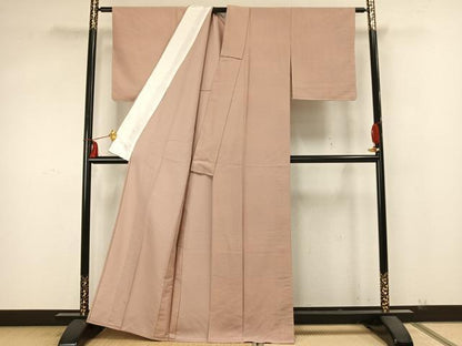 平和屋着物▽上質な小紋 単衣 霞文 正絹 逸品 未使用 AABA7427fy