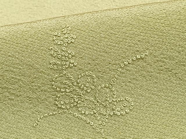 平和屋着物▽無地絵羽訪問着　単衣　中国三大刺繍　相良刺繍　若菜色　正絹　逸品　AABA7431fy