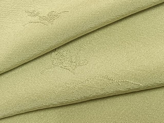 平和屋着物▽無地絵羽訪問着　単衣　中国三大刺繍　相良刺繍　若菜色　正絹　逸品　AABA7431fy