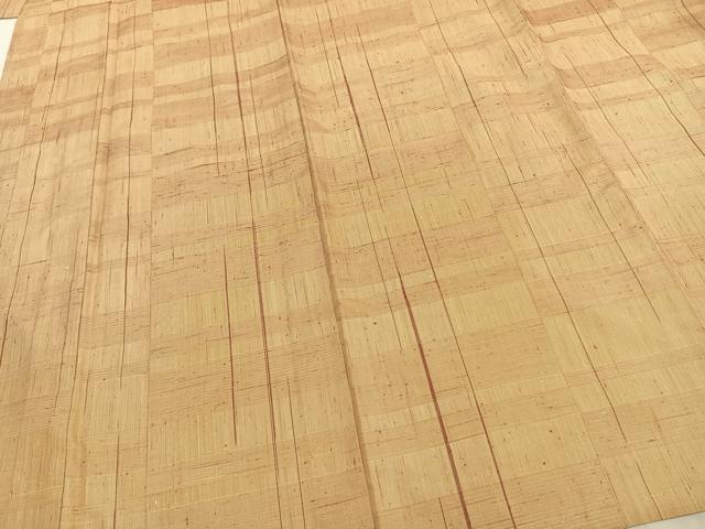 平和屋着物▽上質な紬 単衣 抽象文様 正絹 逸品 AABA7434fy
