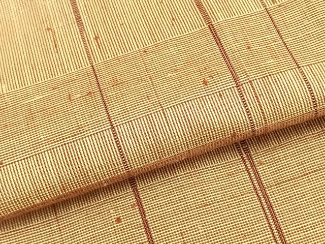 平和屋着物▽上質な紬 単衣 抽象文様 正絹 逸品 AABA7434fy